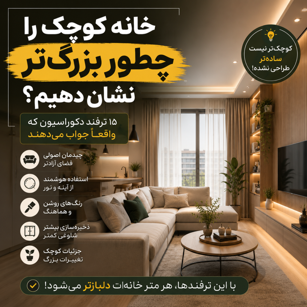 خانه کوچک را چطور بزرگتر نشان دهیم؟ چطور خانه کوچک را بزرگ تر نشان دهیم